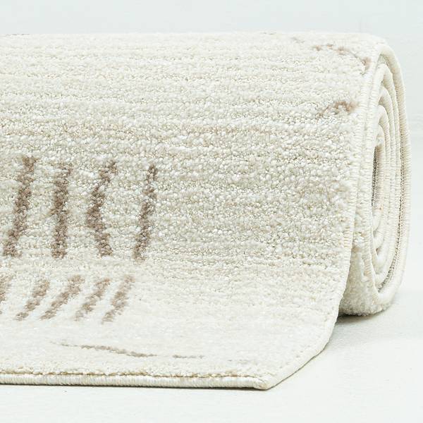 Kurzflorteppich Durlesti Polyester - Creme / Braun - 80 x 140 cm