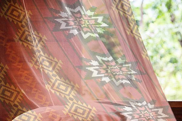 Rideaux African Pattern - Lot de 2 Polyester - Jaune / Orange - Hauteur : 274 cm