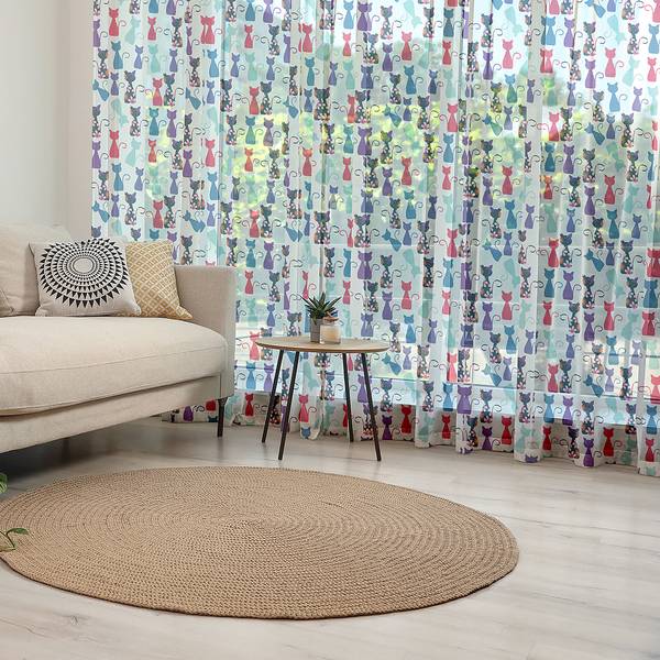 Schlaufenschal Kätzchen 2er-Set Polyester - Multicolor - Höhe: 180 cm