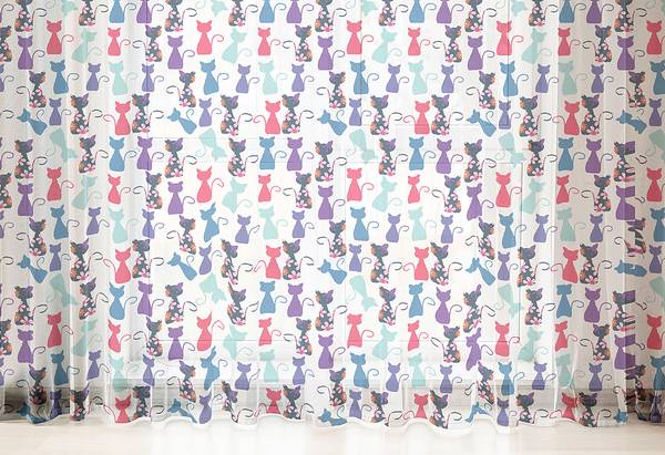 Schlaufenschal Kätzchen 2er-Set Polyester - Multicolor - Höhe: 180 cm