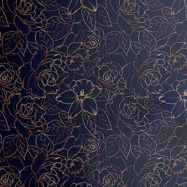 Tapete Navy Blue PVC - Marineblau - Höhe: 250 cm