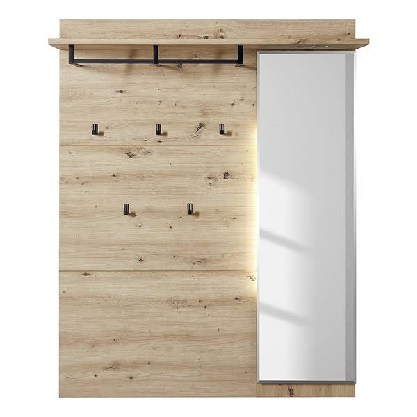 Beleuchtetes Garderobenpaneel Moosic Eiche Artisan Dekor / Graphit