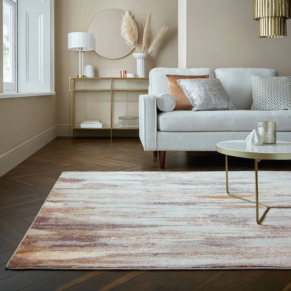Kurzflorteppich Gleam Polypropylen / Polyester - Beige - 80 x 150 cm
