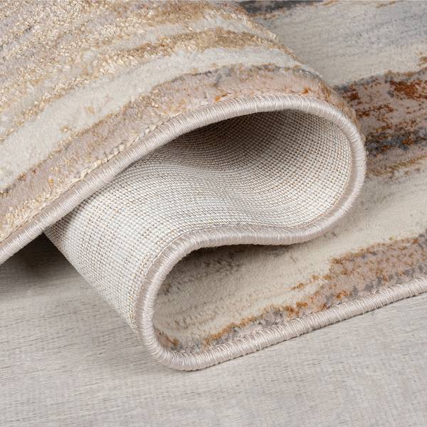 Kurzflorteppich Gleam Polypropylen / Polyester - Beige - 80 x 150 cm