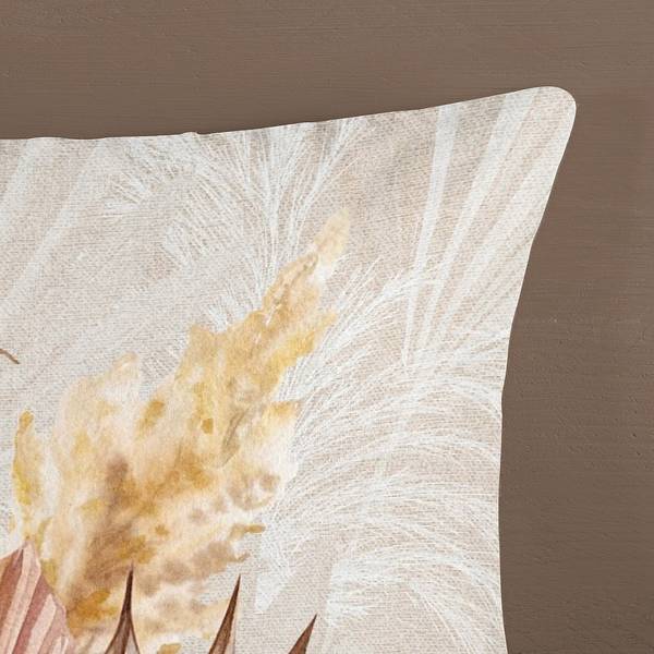 Biber-Bettwäsche Gia Baumwolle - Beige - 140 x 200/220 cm + Kissen 70 x 60 cm