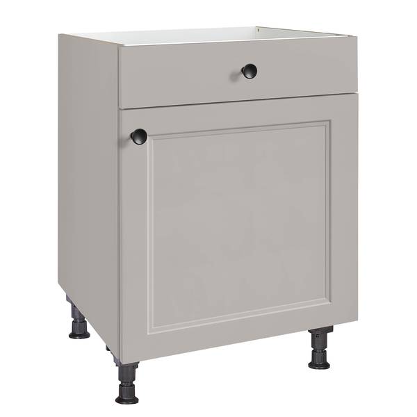 Kochfeldschrank Cascada mit Tür Steingrau - Türanschlag rechts