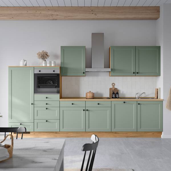 Backofenschrank Cascada mit Schubladen Mintgrün