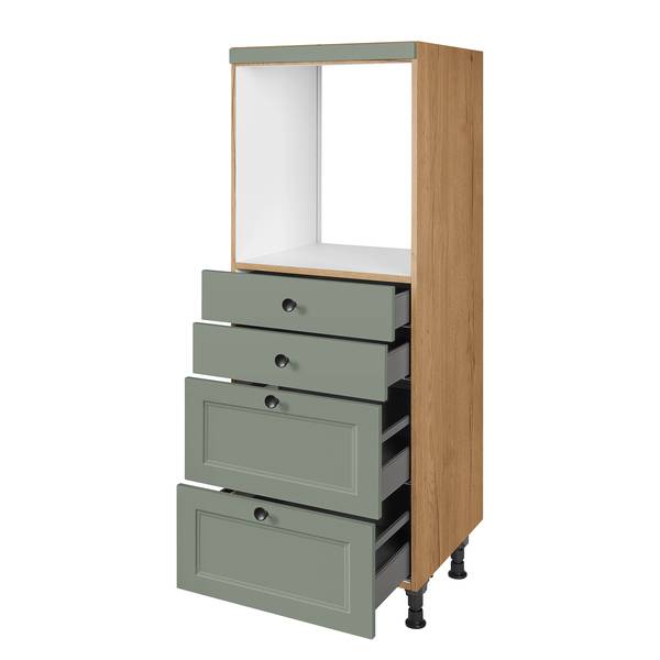 Backofenschrank Cascada mit Schubladen Mintgrün