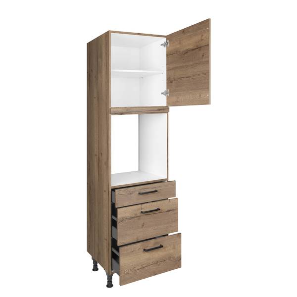 Ofenschrank Structura mit Tür & Schüben Eiche Havanna Dekor - Türanschlag rechts