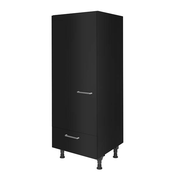 Kühlumbauschrank Touch mit Schublade Schwarz - Türanschlag links