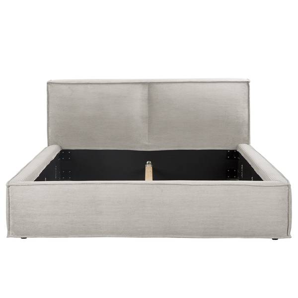 Polsterbett KINX Cordstoff Poppy: Lichtgrau - 180 x 200cm - Ohne Matratze - Kein Bettkasten - 110 cm