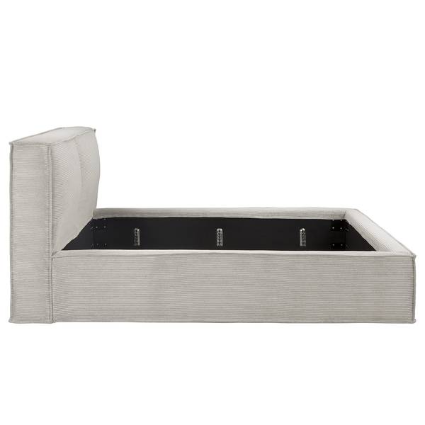 Polsterbett KINX Cordstoff Poppy: Lichtgrau - 180 x 200cm - Ohne Matratze - Kein Bettkasten - 110 cm