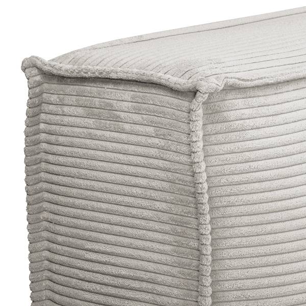 Polsterbett KINX Cordstoff Poppy: Lichtgrau - 180 x 200cm - Ohne Matratze - Kein Bettkasten - 110 cm