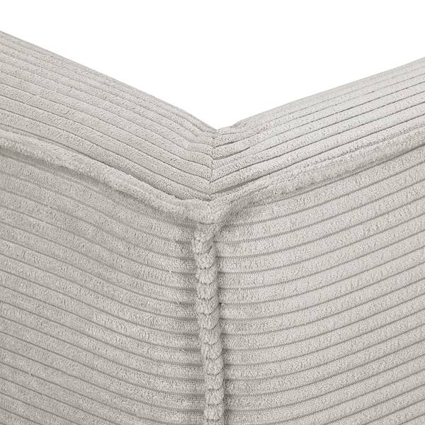 Polsterbett KINX Cordstoff Poppy: Lichtgrau - 180 x 200cm - Ohne Matratze - Kein Bettkasten - 110 cm