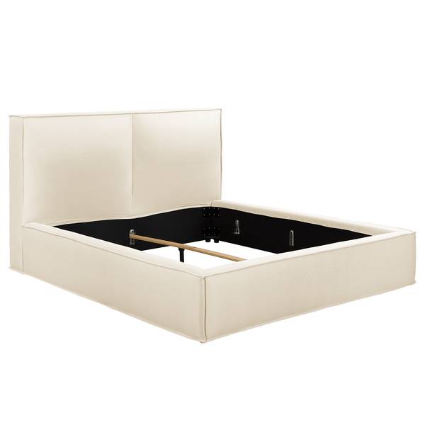 Polsterbett KINX Flachgewebe Desna: Creme - 180 x 200cm - Ohne Matratze - Kein Bettkasten - 150 cm
