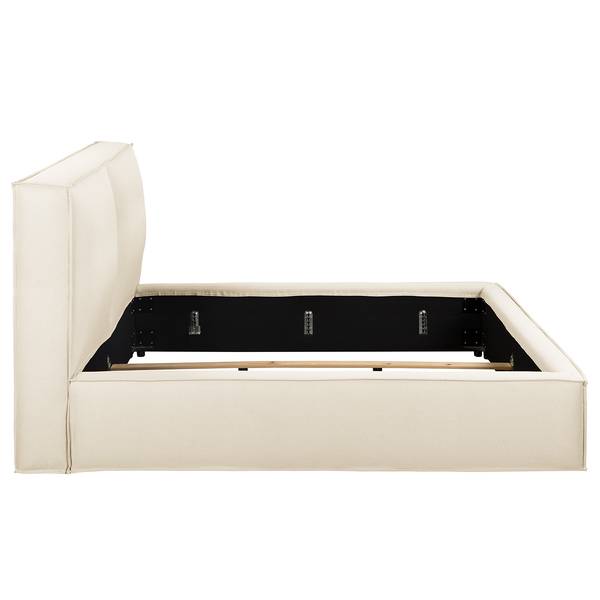 Polsterbett KINX Flachgewebe Desna: Creme - 180 x 200cm - Ohne Matratze - Kein Bettkasten - 150 cm