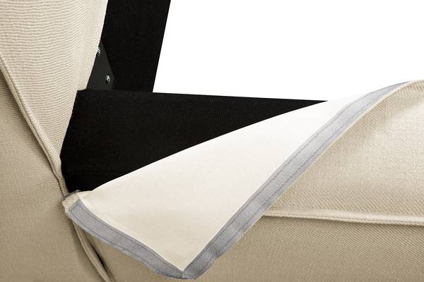 Polsterbett KINX Flachgewebe Desna: Creme - 180 x 200cm - Ohne Matratze - Kein Bettkasten - 150 cm
