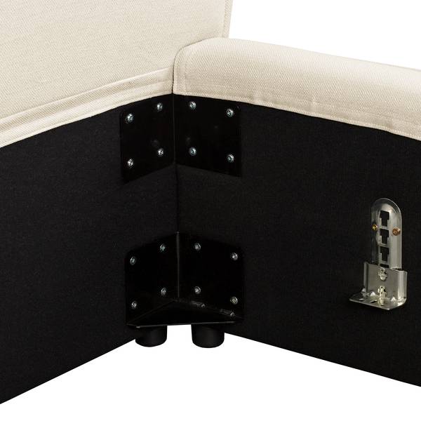 Polsterbett KINX Flachgewebe Desna: Creme - 180 x 200cm - Ohne Matratze - Kein Bettkasten - 150 cm