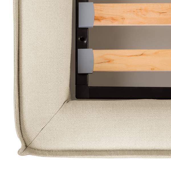 Polsterbett KINX Flachgewebe Desna: Creme - 140 x 200cm - Ohne Matratze - 1 Bettkasten - 110 cm