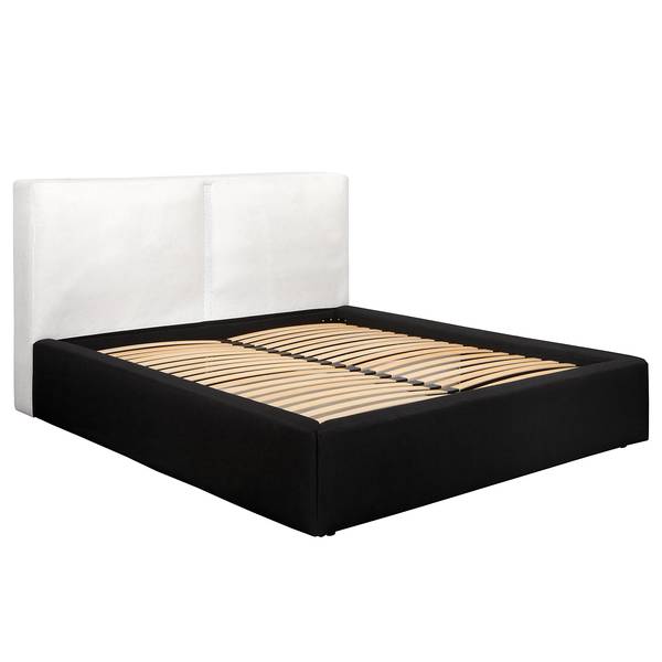 Polsterbett KINX Bouclé Stoff Abby: Anthrazit - 220 x 200cm - H2 / H3 - 1 Bettkasten - 150 cm