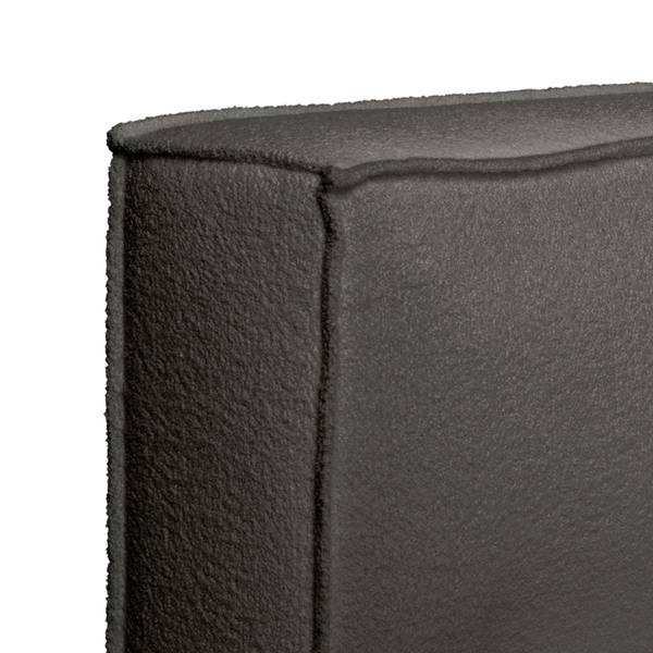Polsterbett KINX Bouclé Stoff Abby: Anthrazit - 220 x 200cm - H2 / H3 - 1 Bettkasten - 150 cm