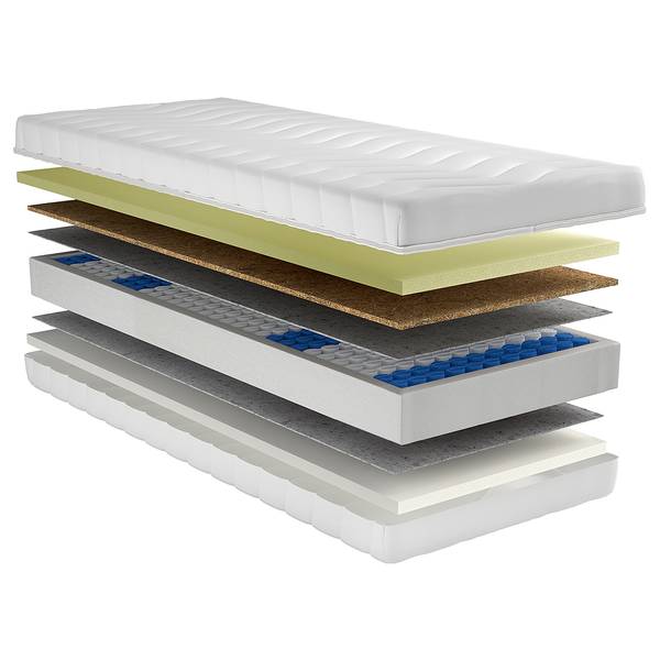 Polsterbett KINX Bouclé Stoff Abby: Anthrazit - 220 x 200cm - H2 / H3 - 1 Bettkasten - 150 cm