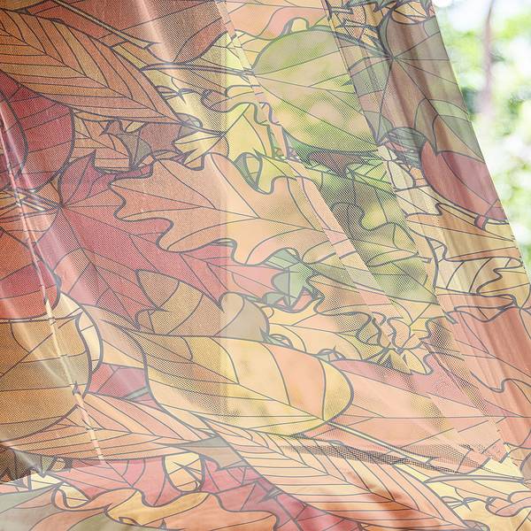 Fertiggardine Herbstblätter 2er-Set Polyester - Höhe: 220 cm