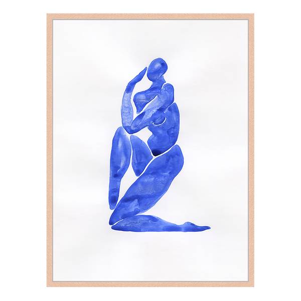Bild Watercolor Shape Buche Massiv / Acrylglas - Naturell - 63 x 83 cm