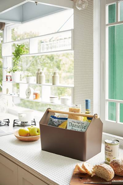 Aufbewahrungsbox Favori Esche Teilmassiv / Kunststoff - Schwarz