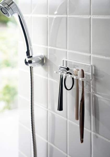 Zahnbürstenhalter Tower Hook Stahl / Kunststoff - Weiß