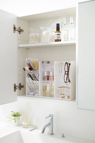Make-up-organizer Tower kunststof - wit