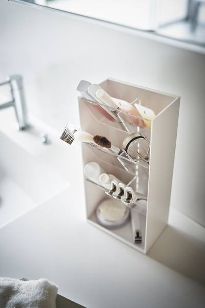 Make-up-organizer Tower kunststof - wit