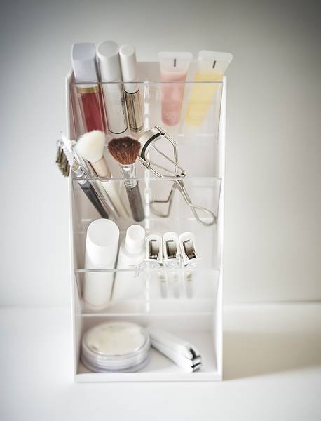 Make-up-organizer Tower kunststof - wit