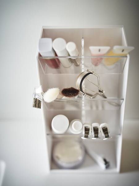 Make-up-organizer Tower kunststof - wit