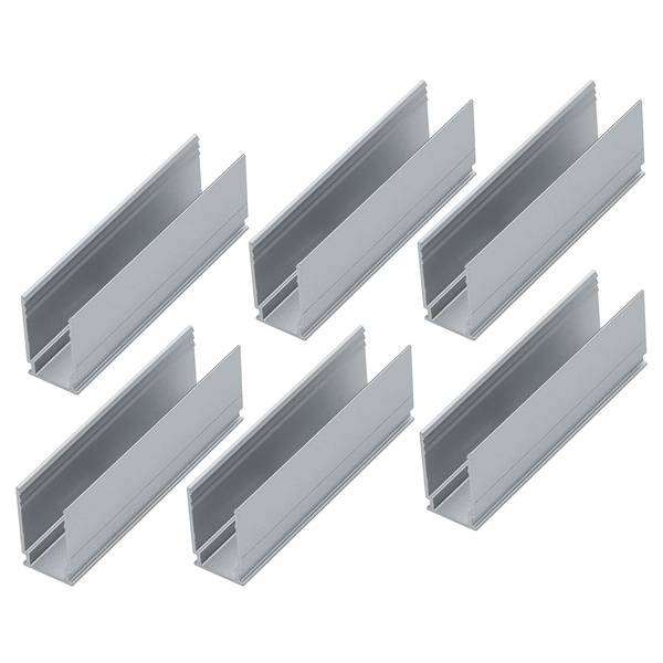 6 clip per strisce luminose Neon Stripe Alluminio - Argento