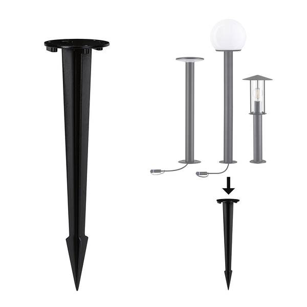 Erdspieß Poller Aluminium - Grau