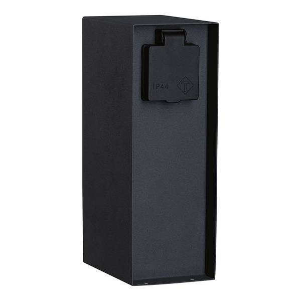 Contactdooszuil Rio Zweifach met sensor aluminium - grijs