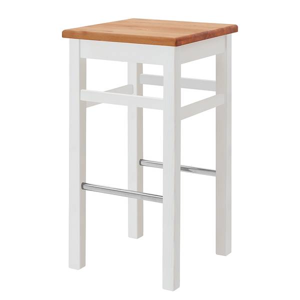 Massives Barset Bergen 3-teilig Kiefer massiv - Kiefer Weiß / Kiefer Laugenfarbig
