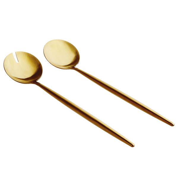 Set di 2 posate da insalata STILETTO Acciaio inox - Dorato