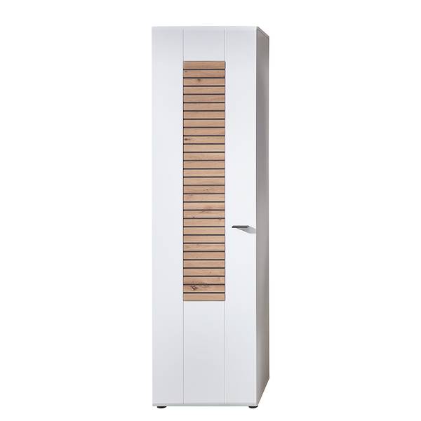 Set di 3 mobili da ingresso Birons Bianco opaco / Effetto rovere