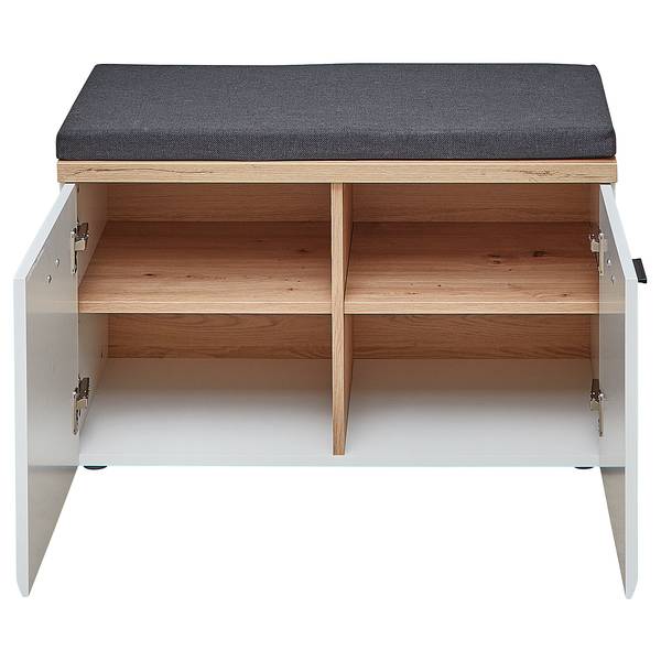 Set di 3 mobili da ingresso Birons Bianco opaco / Effetto rovere