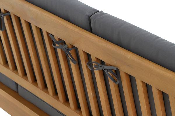 Loungeset Tavira 4-teilig Akazie / Polyester