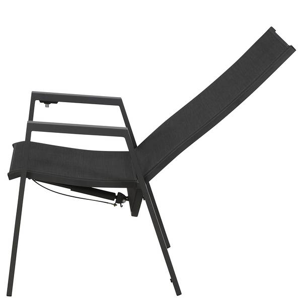Tuinfauteuil Savona Move aluminium - antracietkleurig