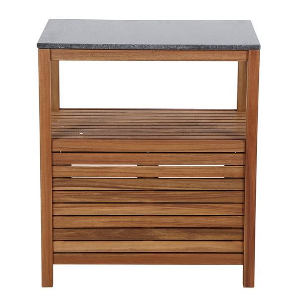 Outdoor-Regal Riva mit Türen Akazie massiv - Akazie Braun