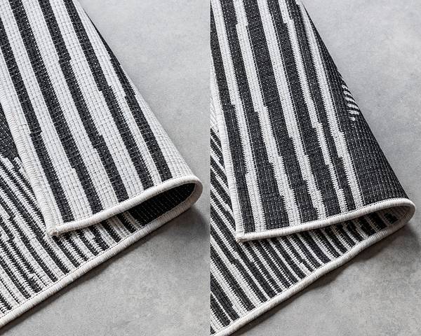 Tapis intérieur/extérieur Rhombus Polypropylène - Noir - 120 x 170 cm