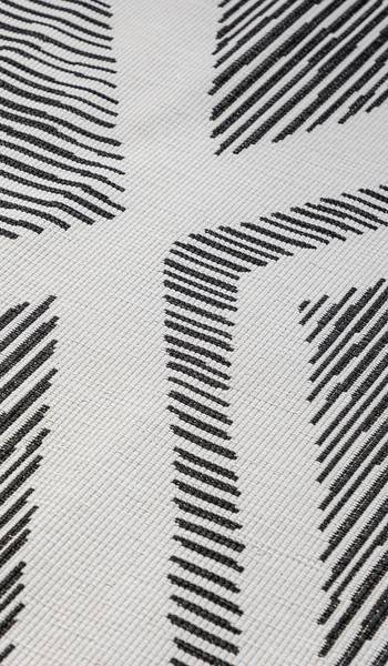 Tapis intérieur/extérieur Rhombus Polypropylène - Noir - 120 x 170 cm