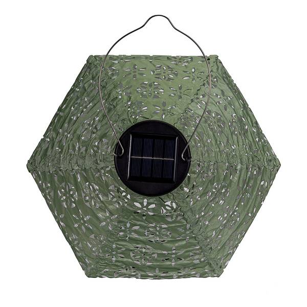 Solar-Laterne Sunshine Flower Kunstoff / Vlies - Grün