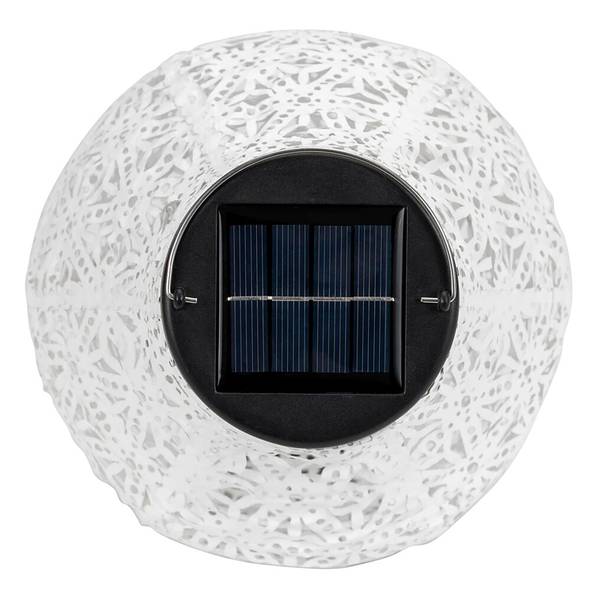 Set di 2 lanterne solari Sunshine Blaze Materiale plastico / Vlies - Bianco