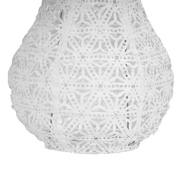 Set di 2 lanterne solari Sunshine Blaze Materiale plastico / Vlies - Bianco