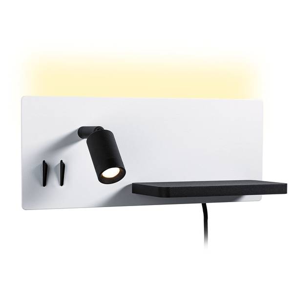 Lampada da parete Serra Alluminio - Nero / Bianco - 1 punti luce - Bianco / Nero